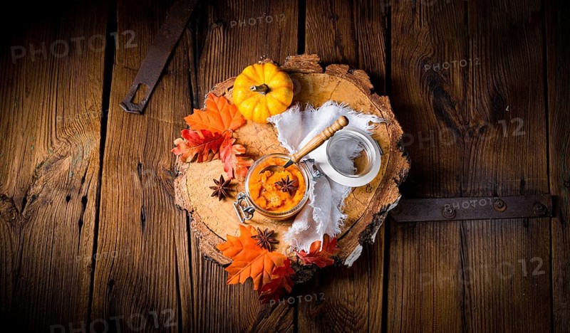 An autumnal rustic pumpkin