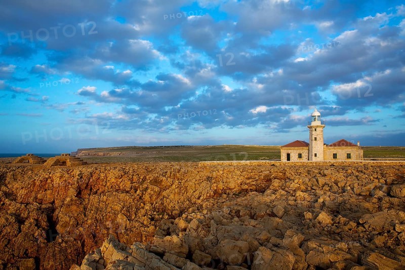 Menorca Punta Nati Faro lighthouse in Ciutadella Balearic Islands of Spain
