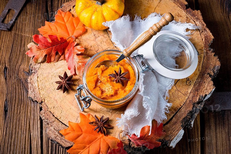 An autumnal rustic pumpkin