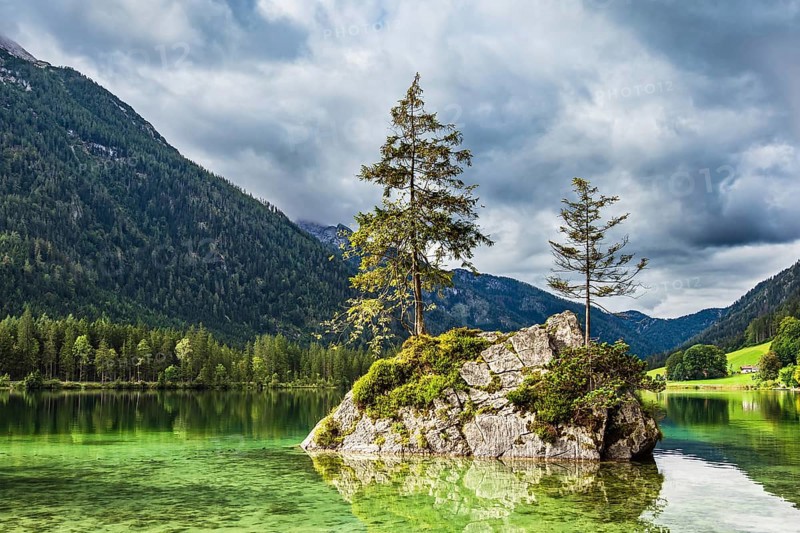 The Hintersee in Ramsau in the Berchtesgadener Land region