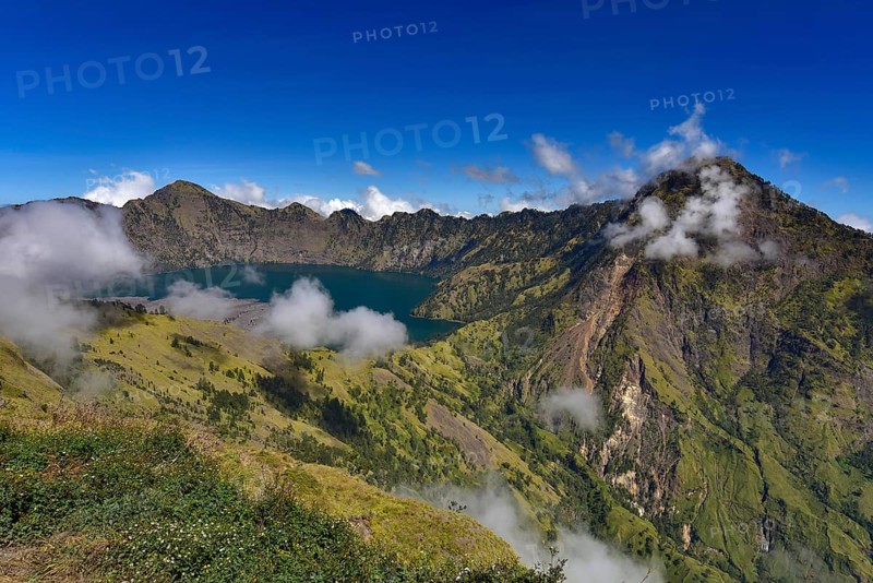 Rinjani volcano in Lombok Island, Indonesia, Asia
