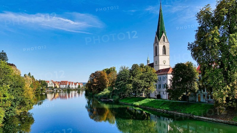 View of the church in Rottenburg am Neckar