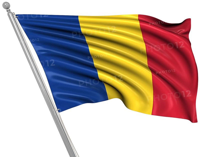 Flag of Romania, This is a computer generated and 3d rendered image