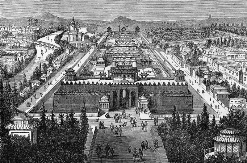 Beijing on engraving from 1800s