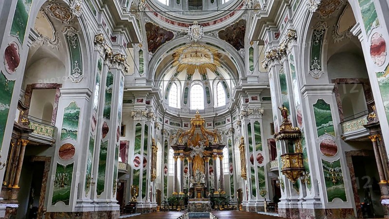 High altar of the Jesuit Church of St Ignatius and St Francis Xavier in Mannheim