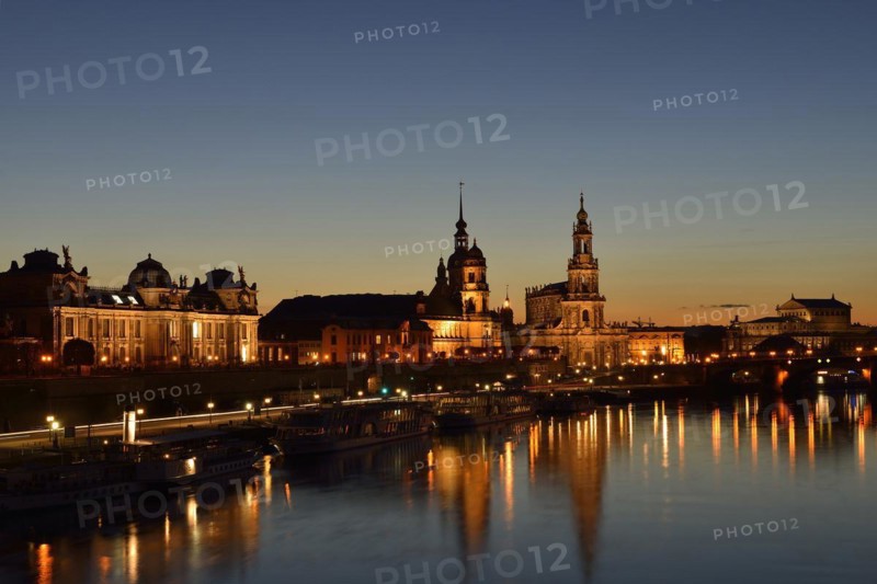 Evening in Dresden overlooking the Brühl's Terrace Evening in Dresden overlooking the Brühl's Terrace
