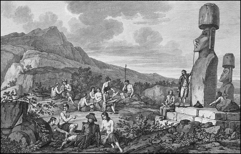 Jean-François de Galoup, Comte de La Pérouse (August 23, 1741-1788) was a French explorer and naval officer. In 1785, the King of France commissioned La Perouse to head an expedition to explore the Pacific Ocean, to investigate whaling and fur prospects, and to establish French claims in this area. La Pérouse had admired the explorer James Cook, and wanted to continue his work.<br/><br/> La Perouse was assigned two 500-ton ships called the Astrolabe and the Boussole. His crew of 114 included sailors, scientists, a physicist, three draftsmen, three naturalists, clergymen, and a mathematician. They left France in August, 1785.<br/><br/> La Perouse mapped the west coast of North America in 1786, and visited Easter Island and Hawaii. His ships reached the west coast of Alaska in 1786 and did extensive mapping of the North American west coast from Alaska to Monterey, California.<br/><br/> Next La Pérouse landed at Botany Bay (Port Jackson), Australia, before heading for the Solomon Islands....