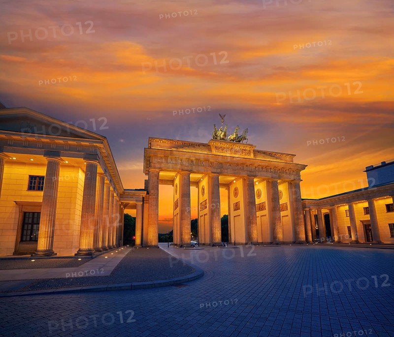 Berlin Brandenburg Gate Brandenburger Tor at sunset in Germany
