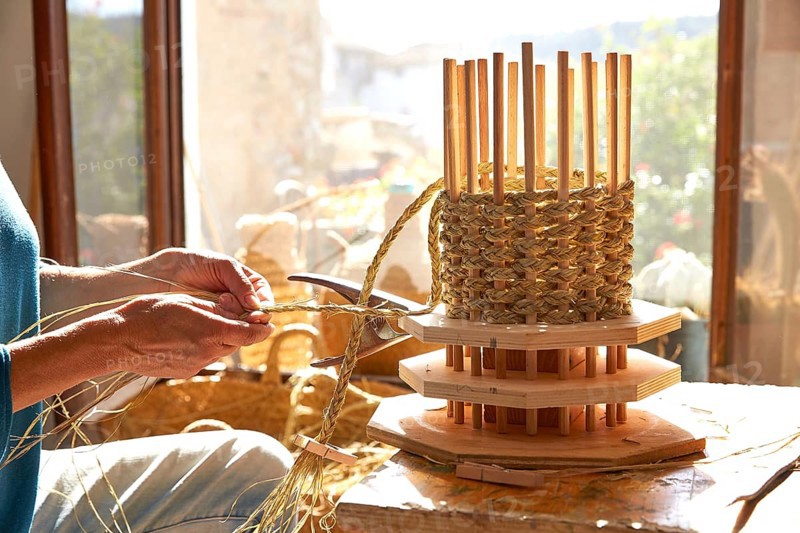 Esparto halfah grass crafts craftsman hands working