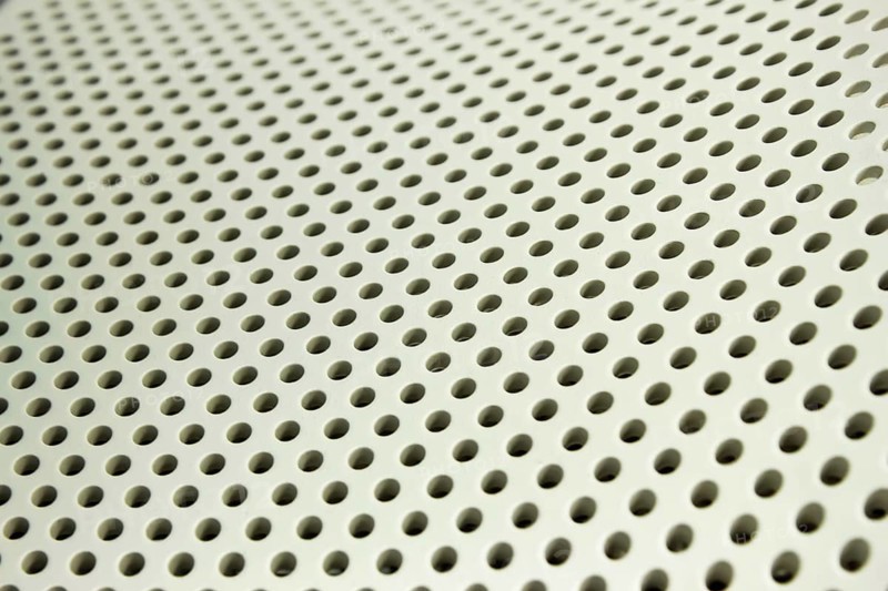 Periodic structures. Relief surface of the plastic surface with circular holes