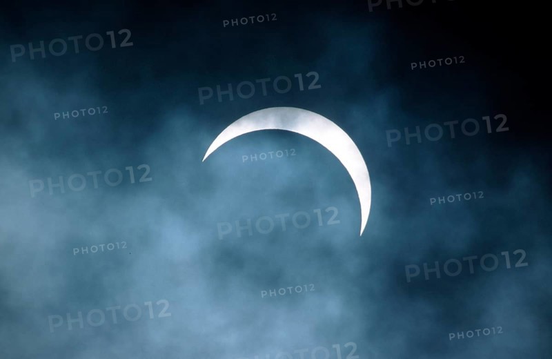 Solar eclipse seen from Lower Saxony, Germany, Europe
