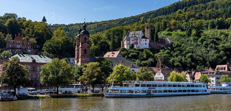 View of Miltenberg, with the parish church of St James and the castle, Lower Franconia, Bavaria, Germany, Europe