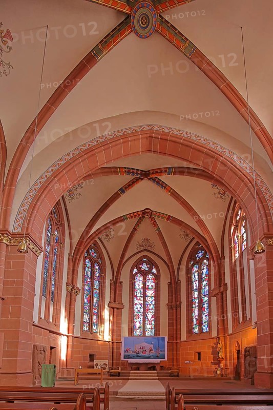 Interior view with chancel of the Cathedral of Our Lady, Cathedral, Wetzlar, Hesse, Germany, Europe