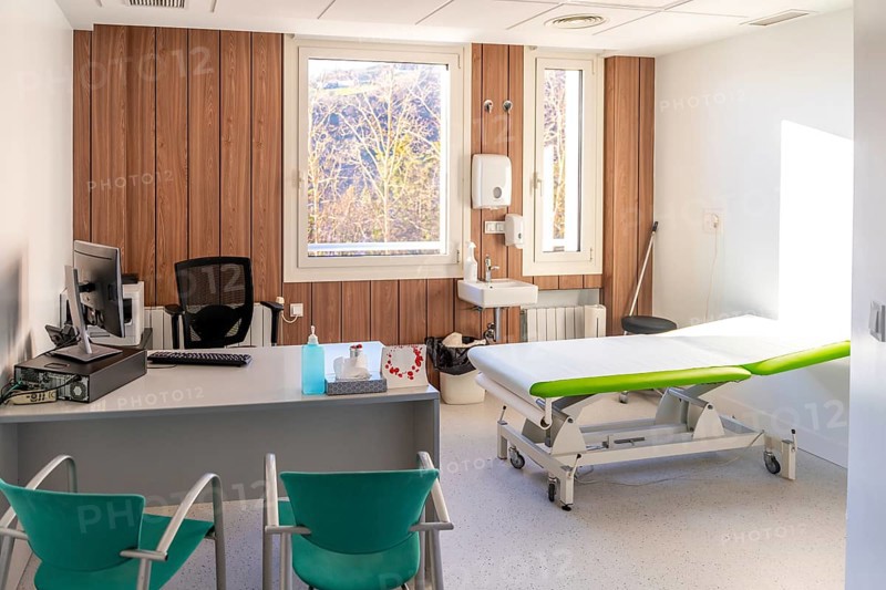 Empty space without people of a hospital consultation room