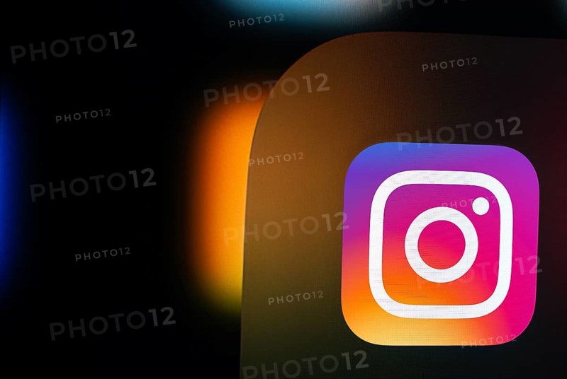 A close up of an iPad screen displaying the instagram app icon