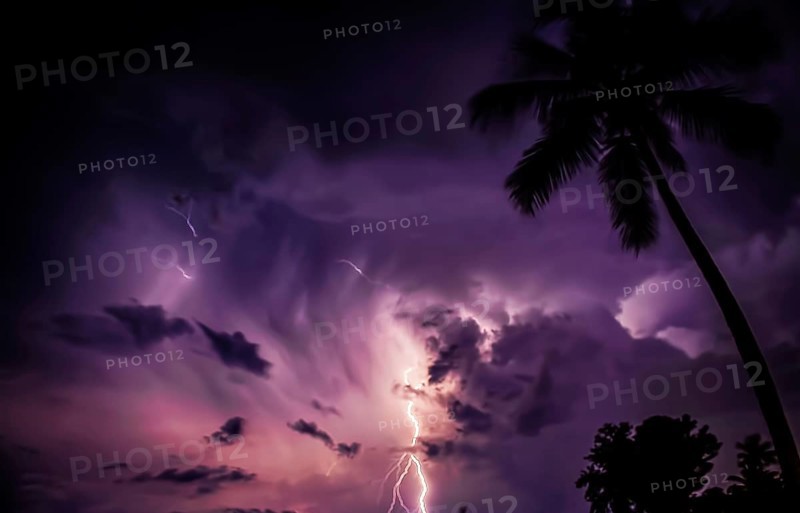 Lightning Over Florida, USA, Night, North America