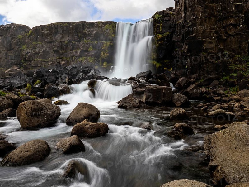 Oxararfoss, Thingvellir National Park, Iceland, Europe