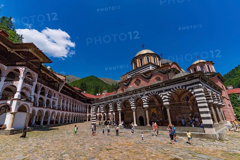 Rila Monastery, the largest Eastern Orthodox monastery in Rila Mountains, Bulgaria, Europe
