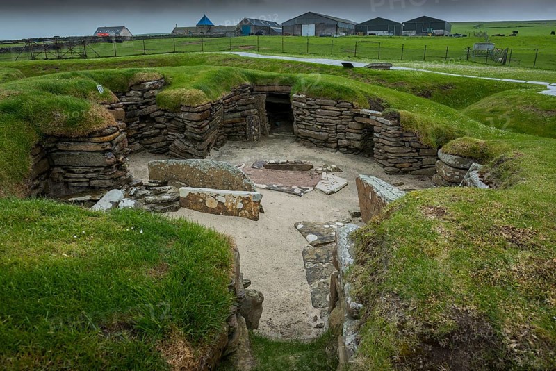 Excavation, Neolithic building, Skara Brae, Orkney Islands, Scotland, Great Britain