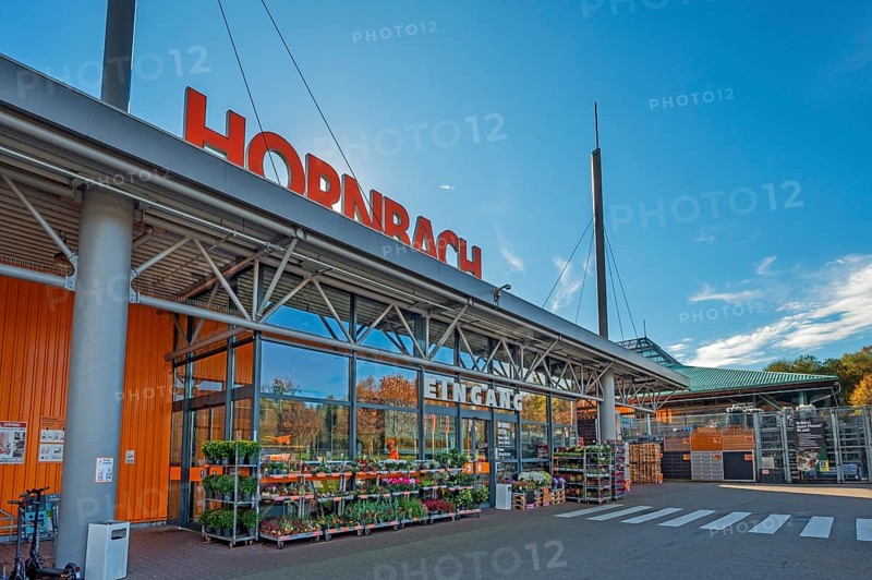 Entrance, Hornbach DIY store, Kempten, Allgäu, Bavaria, Germany, Europe