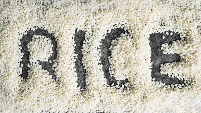 Word rice written white rice