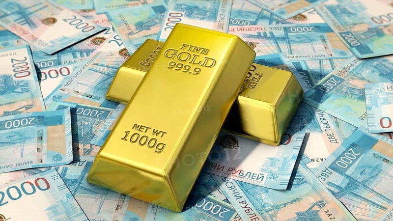 Symbol price on the subject of gold price pegging of roubles