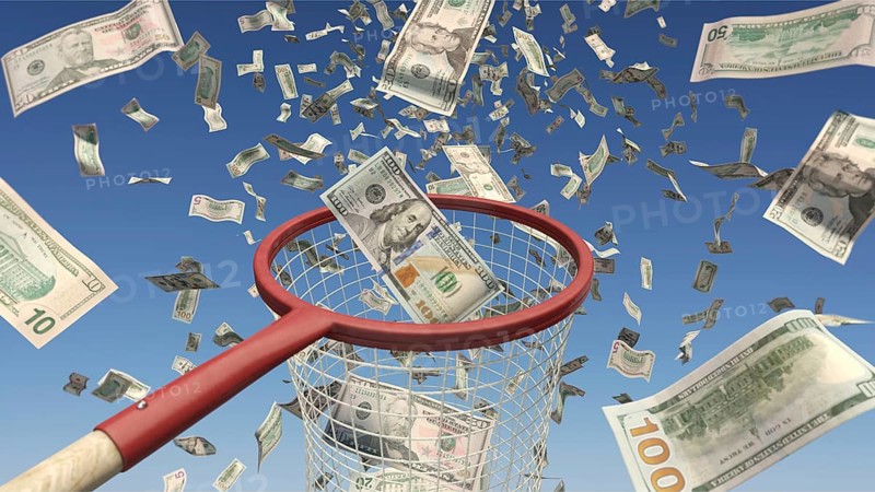 Symbolic image on the subject of money, winning the lottery, wealth, etc