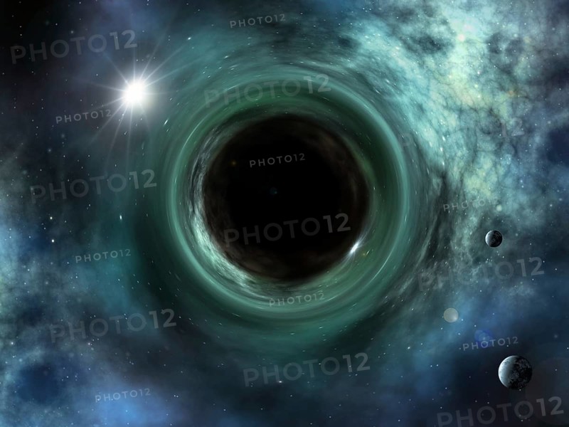 An image of a nice space singularity black hole