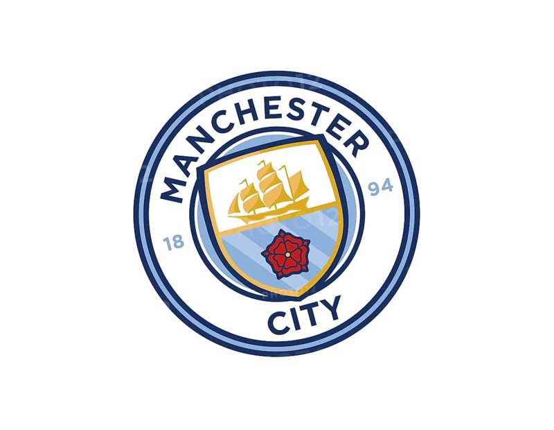 Nach links gedreht, Manchester City-Logo, Fußball, Logo