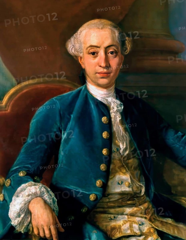 Giacomo Girolamo Casanova, 1725 – 1798, Italian adventurer and author, digitally edited according to a painting by Francesco Narici