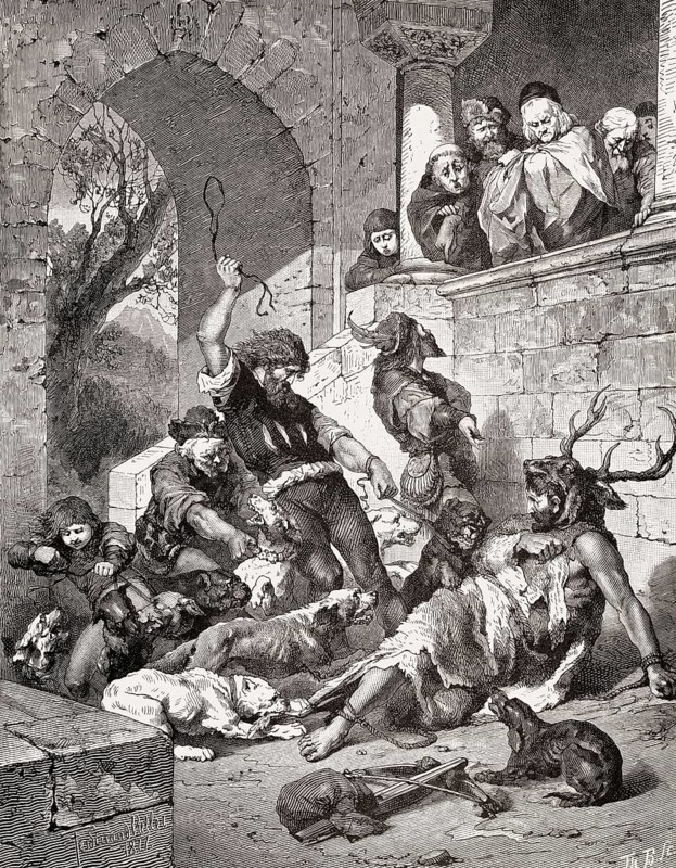 Lynch law of a poacher, Middle Ages