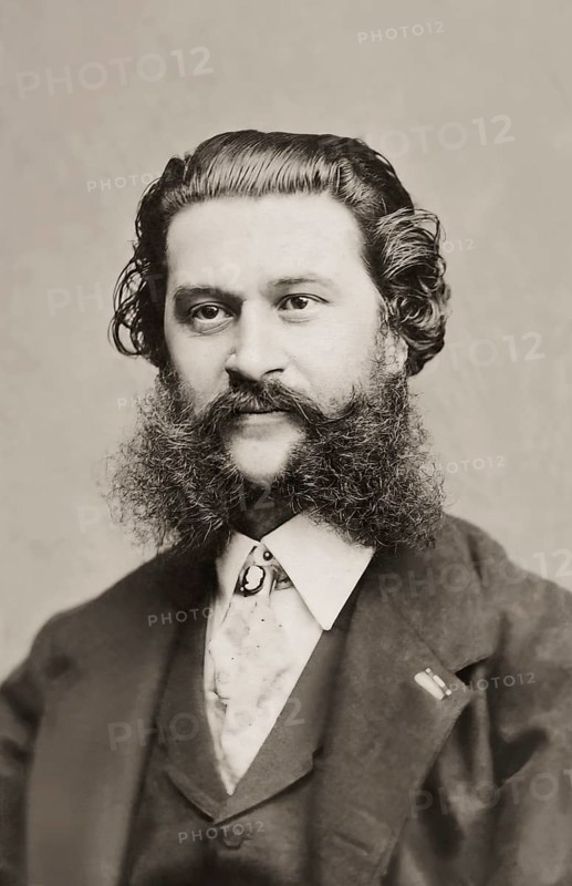 Johann Baptist Strauss II, 1825 – 1899, also known as Johann Strauss Jr., Austrian composer and violinist, digitally edited according to a photograph by Fritz Luckhardt