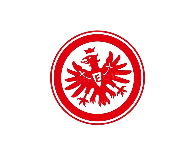 Rotated to left, Eintracht Frankfurt logo, Soccer, Logo