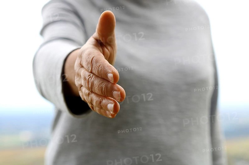 Greeting with a handshake