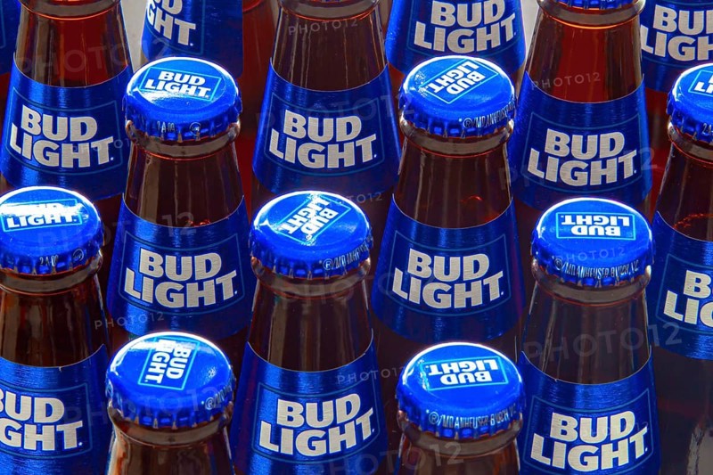 Calgary Alberta, Canada. Oct 16, 2020. Several Bud Light beer bottles