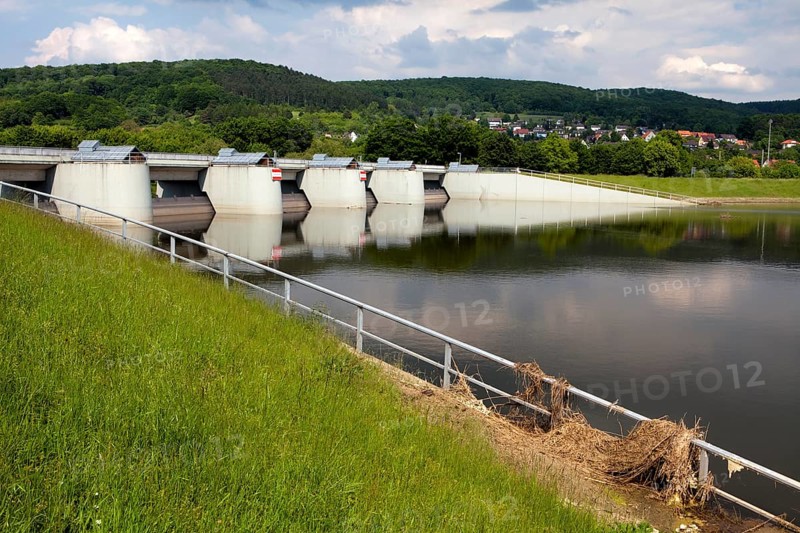 Flooded flood-retention basin of the Leine river, Salzderhelden, Einbeck, Lower Saxony, Germany, Europe, Das geflutete Hochwasserrückhaltebecken der Leine, Salzderhelden oder Leinepolder Salzderhelden, Salzderhelden, Einbeck, Niedersachsen, Deutschland, Europa, Europe