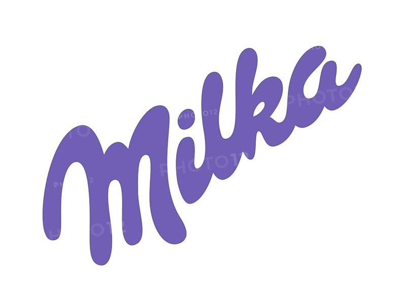 Nach links gedreht, Milka Logo 1962, Lebensmittel, Historisches Logo von 1962