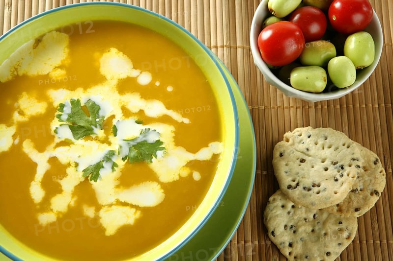 Delicious mediterranean pumpkin soup