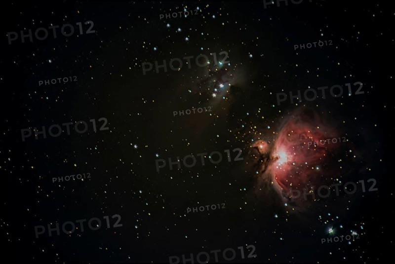 Long exposure of the Orion Nebula (M 42) in the winter sky