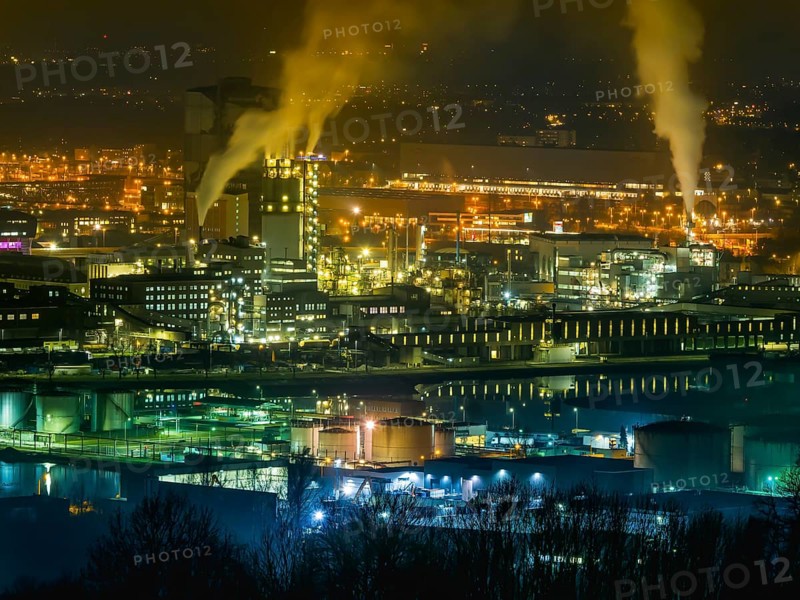 Austria, Linz, industrial estate. Vöst and Chemical Park, Europe