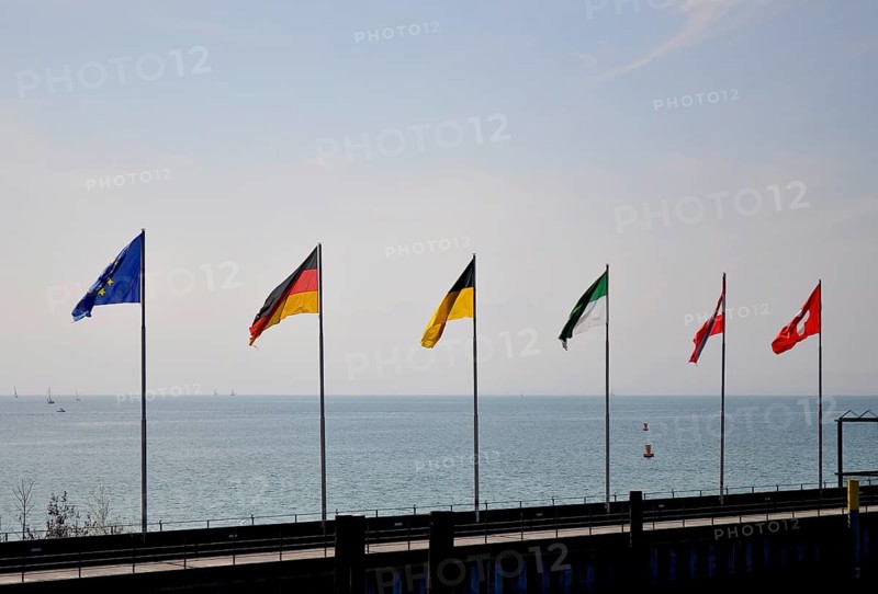 On Lake Constance, 6 flags, Europe, Germany, Baden-Württemberg, Austria, Switzerland, Lake Constance, Europe
