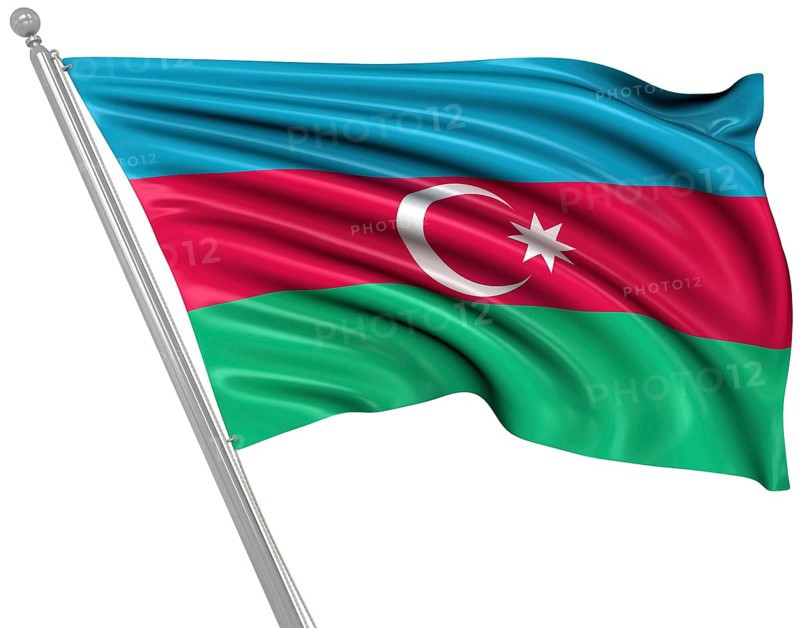 Flag of Azerbaijan, This is a computer generated and 3d rendered picture