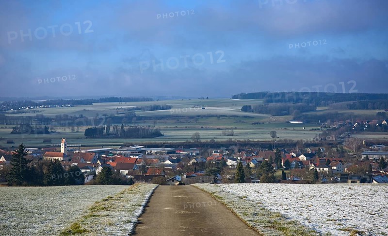 View of the Risstal valley, Hochdorf, Baden-Württemberg, Germany, Europe