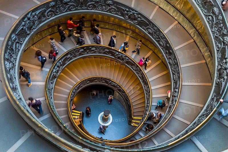 Italy, Rome, Vatican Museum, spiral staircase by Giuseppe Momo Austria, Europe