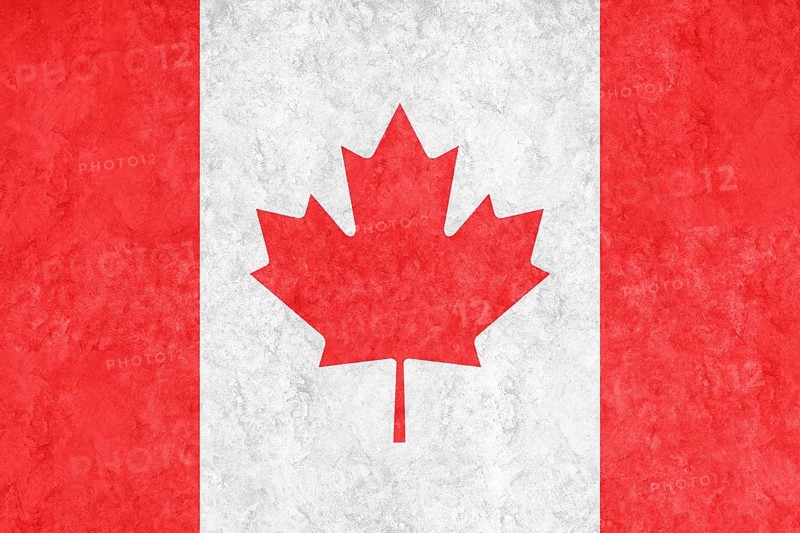 Canada Metallic flag, Textured flag, grunge flag