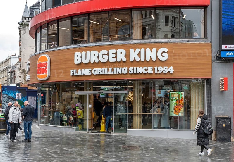 London, UK, March 22, 2024 : Burger King fast food restaurant in London. Burger King is an American multinational chain of hamburger fast food restaurants