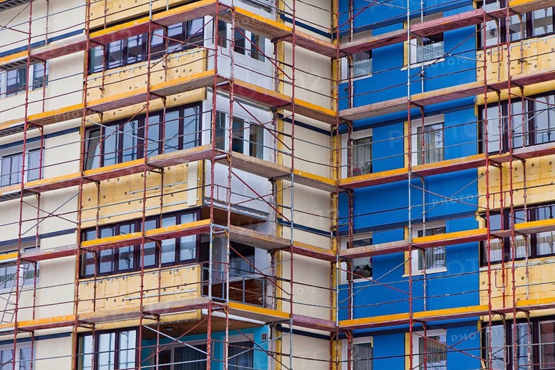 A residential building is being renovated. Insulation for energy saving and thermal insulation, A residential building is being renovated. Insulation for energy saving and thermal insulation. Austria