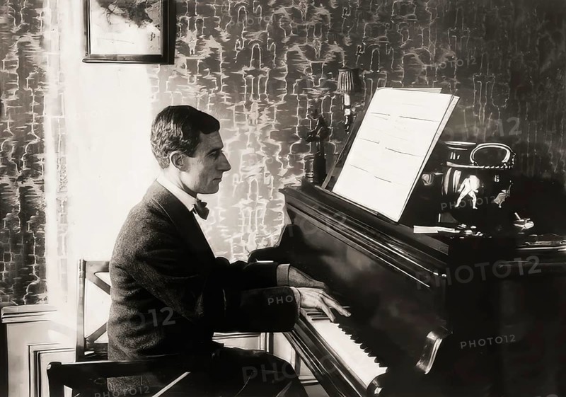 Joseph Maurice Ravel, 1875 – 1937, French composer, pianist and conductor, leading musician in Impressionism, digitally edited after Roland-Manuel