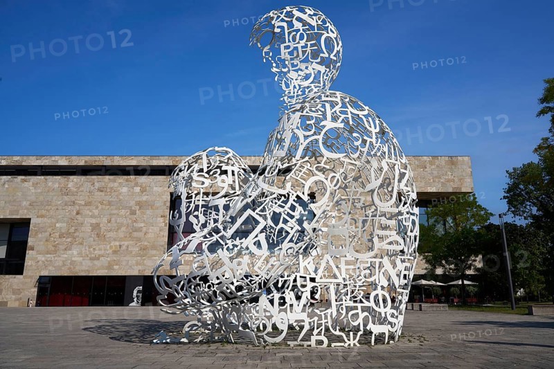 Body of Knowledge, sculpture by Jaume Plensa, Theodor W. Adorno-Platz, Westend Campus, Goethe University, Frankfurt am Main, Germany, Europe