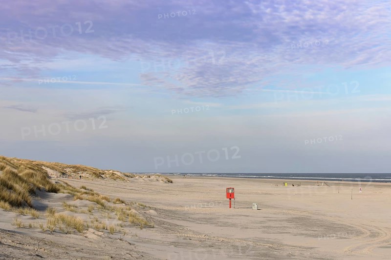 Beach on the East Frisian island of Juist in spring